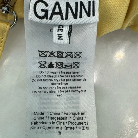 Ganni | Ruched Satin Bucket Bag - Picture 4 of 11